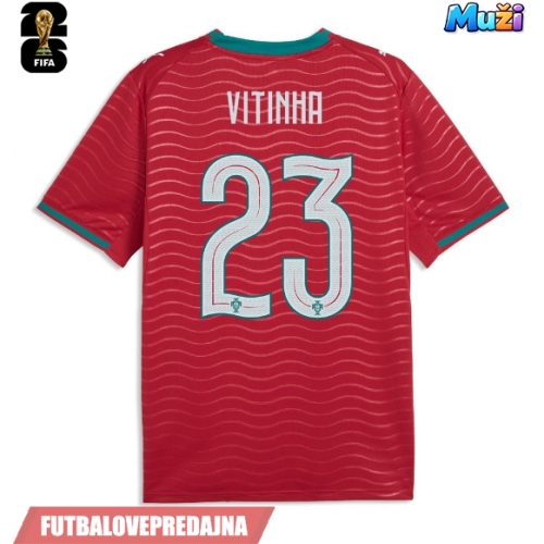 Lacne Muži Futbalové dres Portugalsko Vitinha #23 MS 2026 Krátky Rukáv - Domáci
